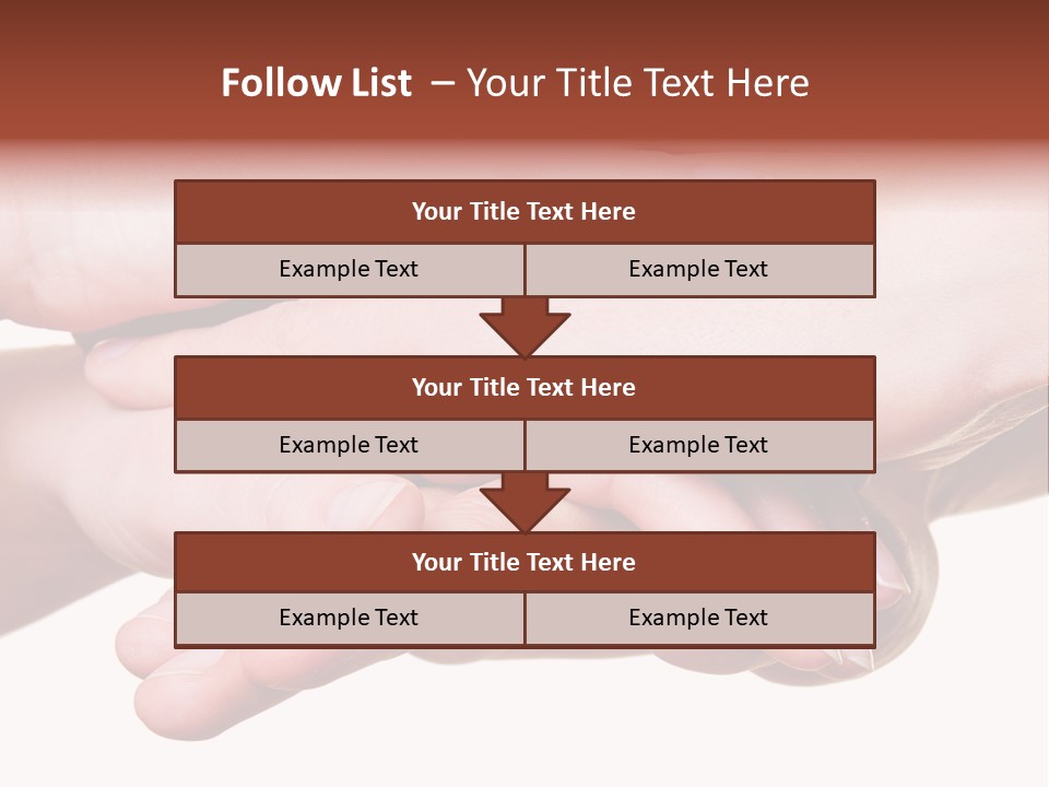 A Group Of Hands Holding Each Other Over A White Background PowerPoint Template