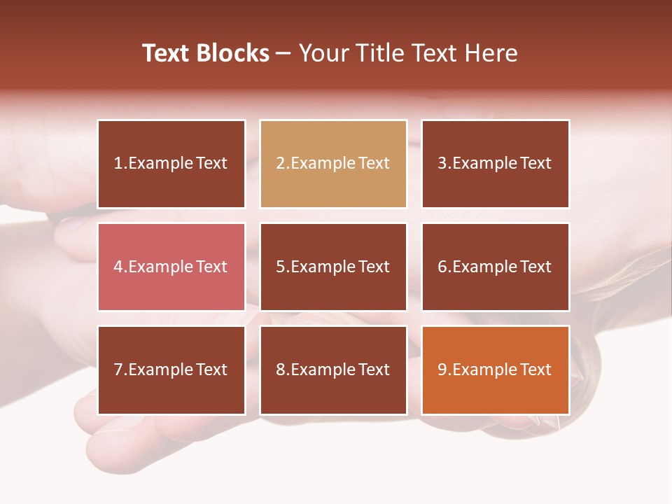 A Group Of Hands Holding Each Other Over A White Background PowerPoint Template