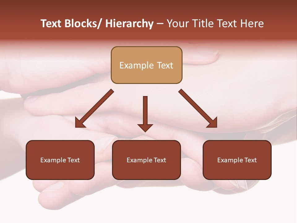 A Group Of Hands Holding Each Other Over A White Background PowerPoint Template
