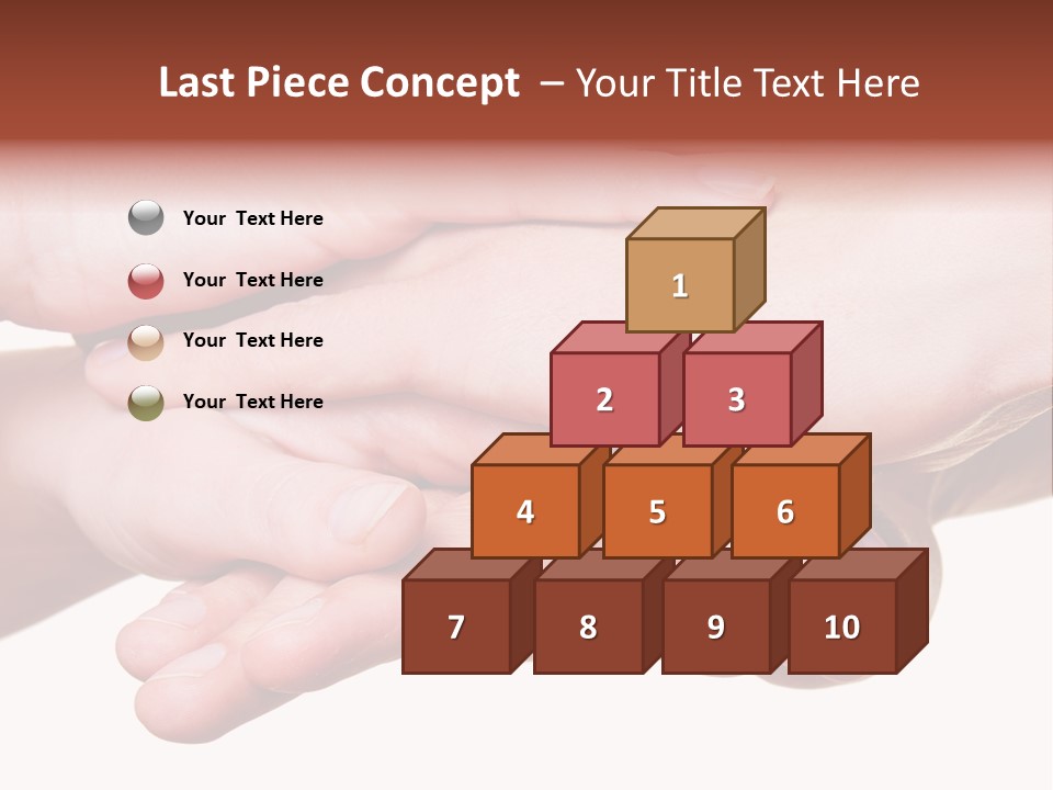 A Group Of Hands Holding Each Other Over A White Background PowerPoint Template