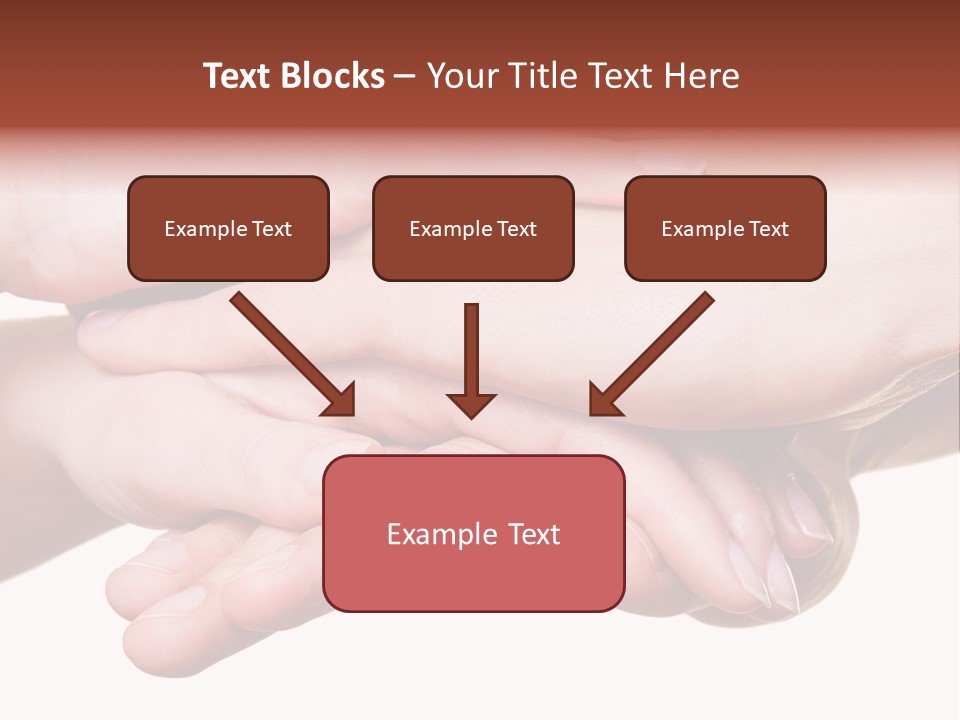 A Group Of Hands Holding Each Other Over A White Background PowerPoint Template