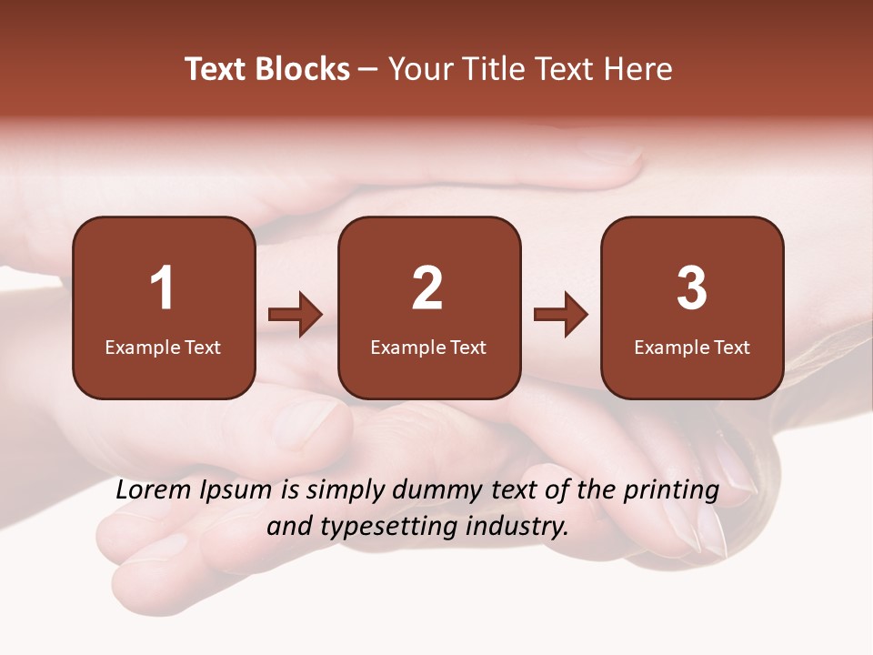A Group Of Hands Holding Each Other Over A White Background PowerPoint Template