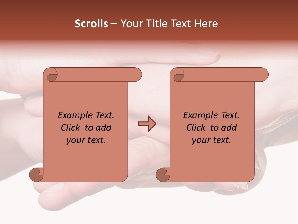 A Group Of Hands Holding Each Other Over A White Background PowerPoint Template