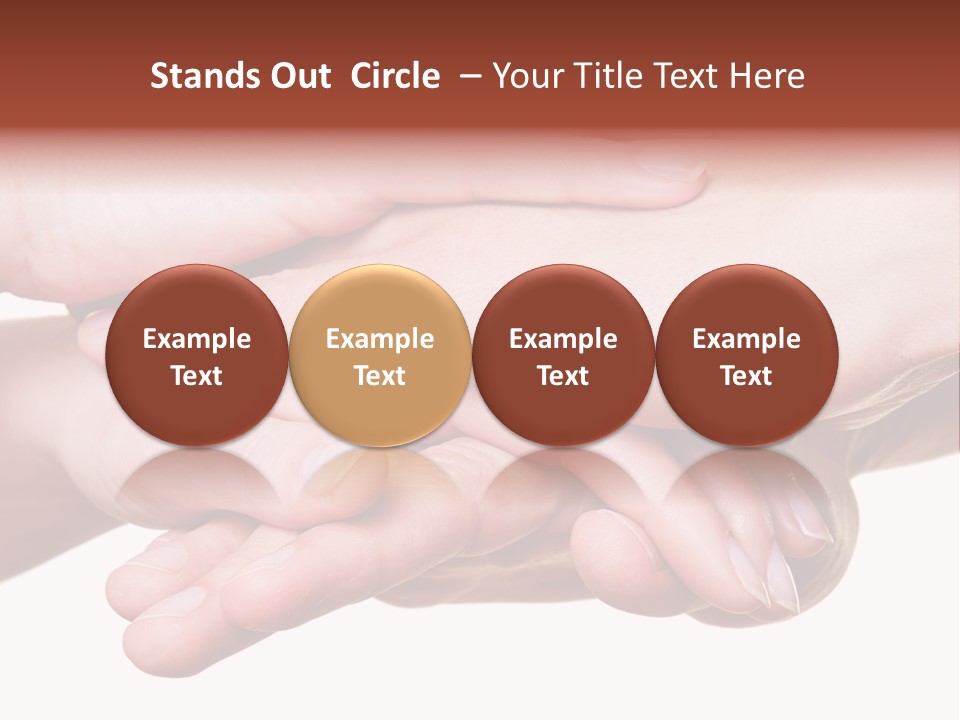 A Group Of Hands Holding Each Other Over A White Background PowerPoint Template