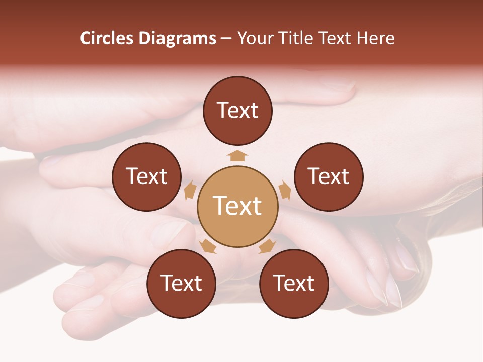 A Group Of Hands Holding Each Other Over A White Background PowerPoint Template