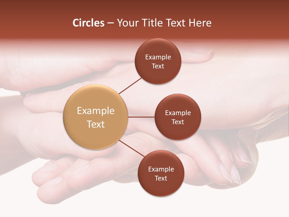 A Group Of Hands Holding Each Other Over A White Background PowerPoint Template