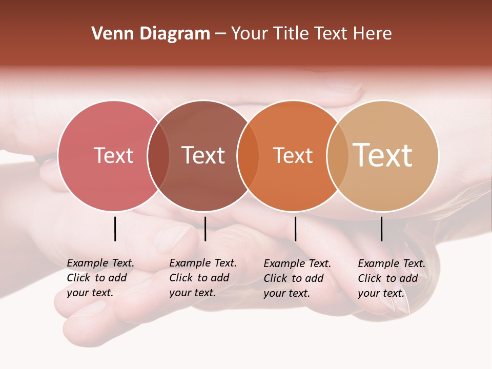 A Group Of Hands Holding Each Other Over A White Background PowerPoint Template