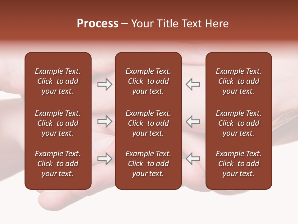A Group Of Hands Holding Each Other Over A White Background PowerPoint Template