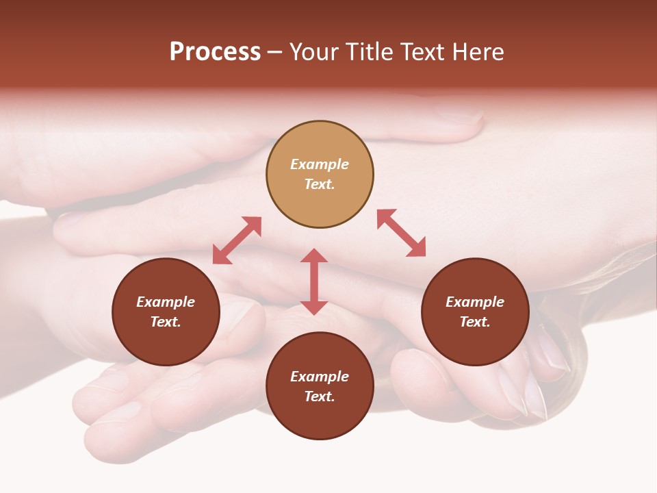 A Group Of Hands Holding Each Other Over A White Background PowerPoint Template