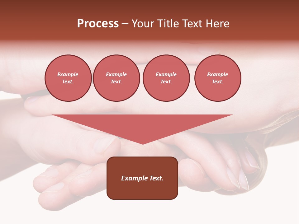 A Group Of Hands Holding Each Other Over A White Background PowerPoint Template