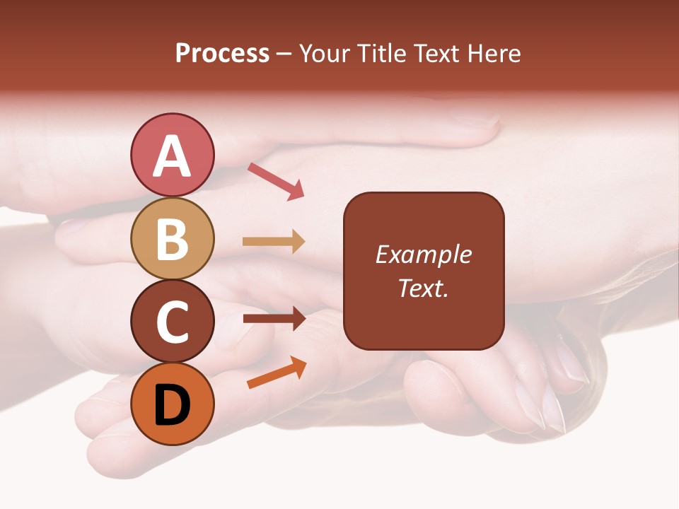 A Group Of Hands Holding Each Other Over A White Background PowerPoint Template