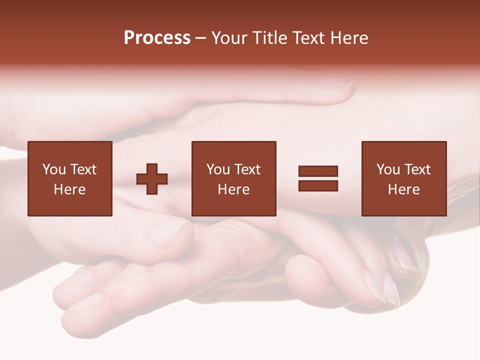 A Group Of Hands Holding Each Other Over A White Background PowerPoint Template