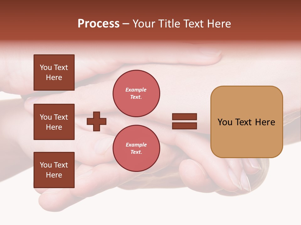 A Group Of Hands Holding Each Other Over A White Background PowerPoint Template