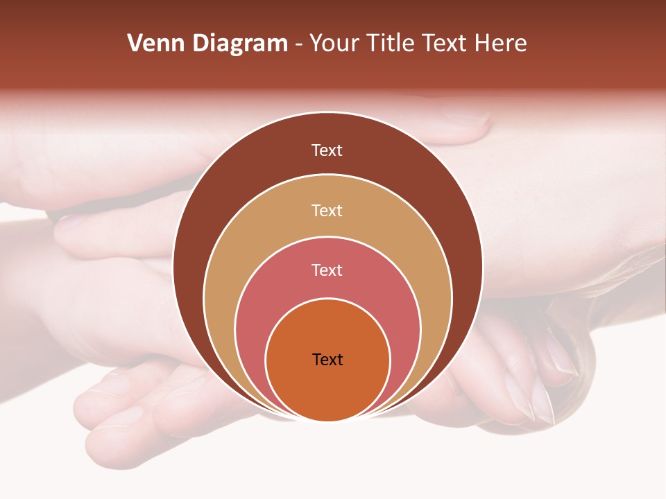 A Group Of Hands Holding Each Other Over A White Background PowerPoint Template