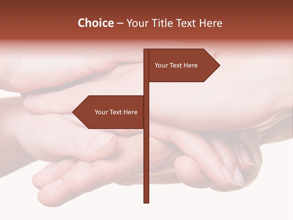 A Group Of Hands Holding Each Other Over A White Background PowerPoint Template