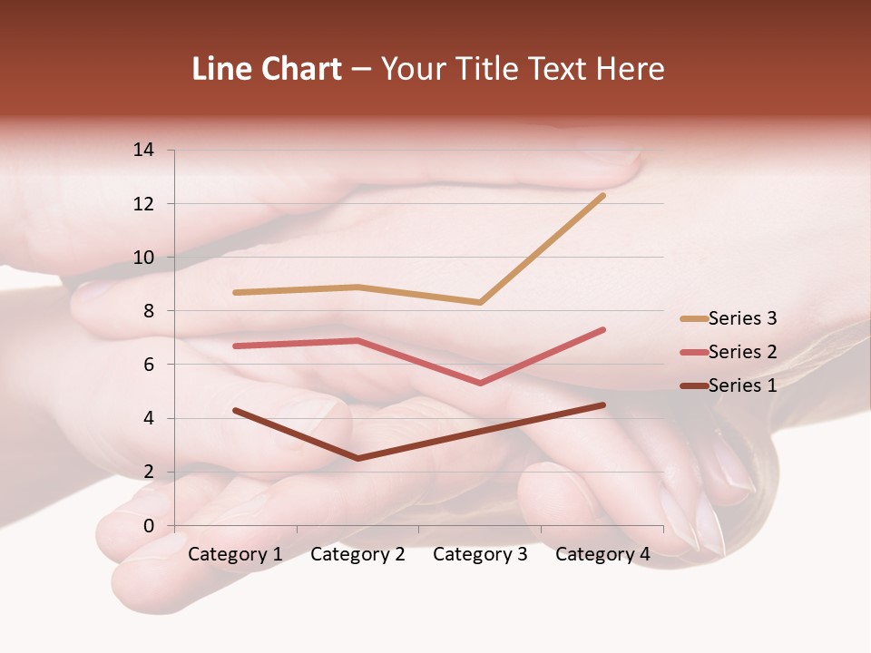 A Group Of Hands Holding Each Other Over A White Background PowerPoint Template