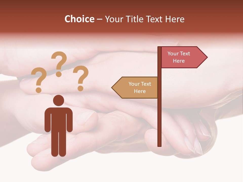 A Group Of Hands Holding Each Other Over A White Background PowerPoint Template