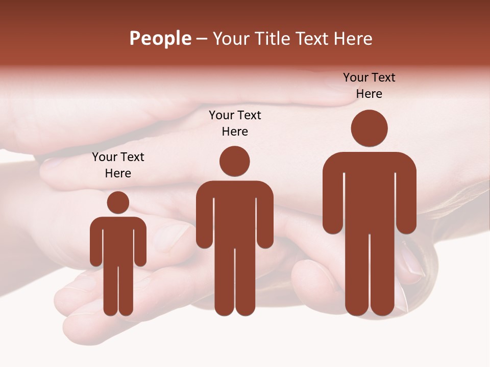 A Group Of Hands Holding Each Other Over A White Background PowerPoint Template