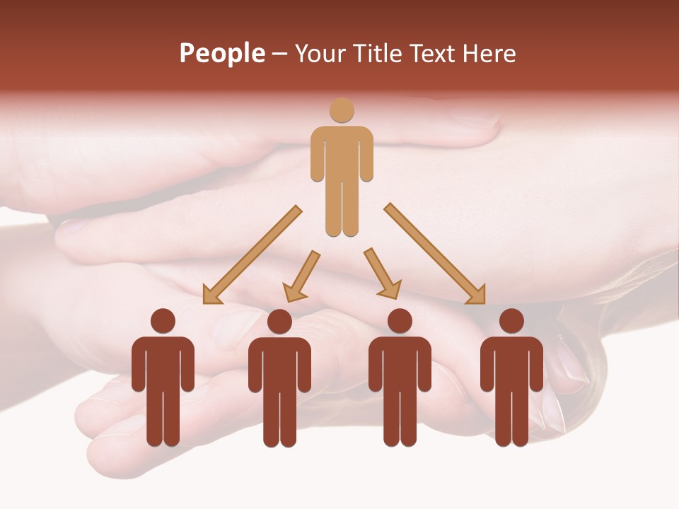 A Group Of Hands Holding Each Other Over A White Background PowerPoint Template