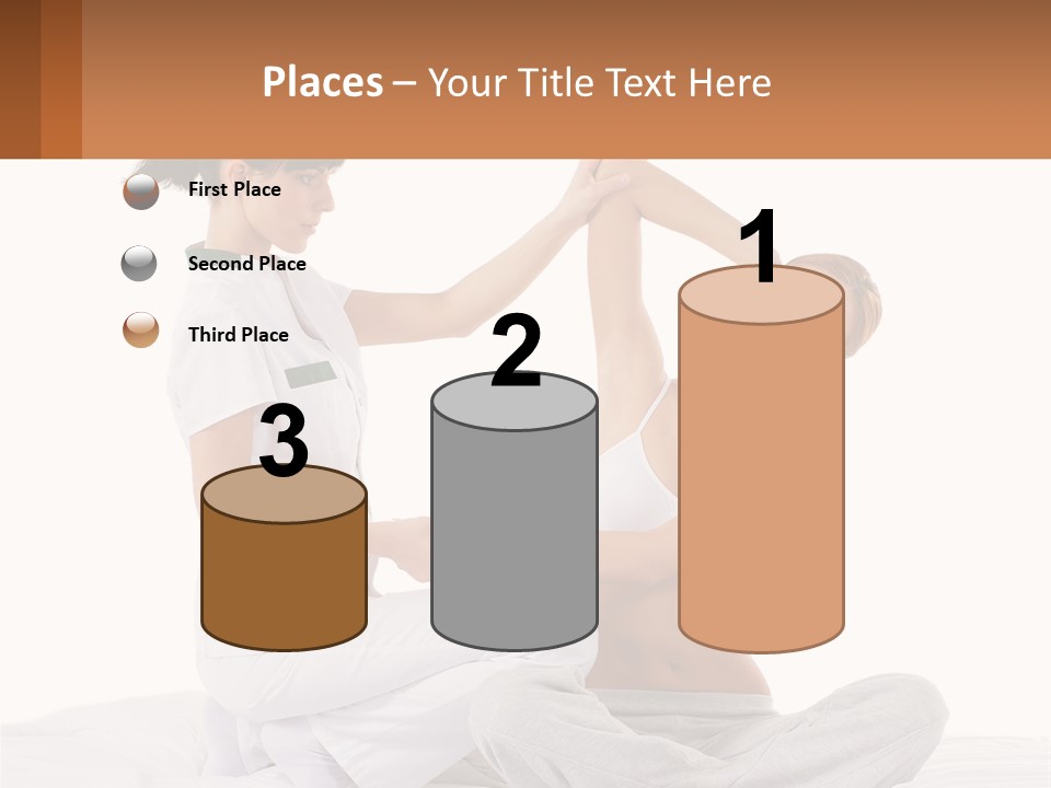 A Woman Doing Yoga With Another Woman In The Background PowerPoint Template