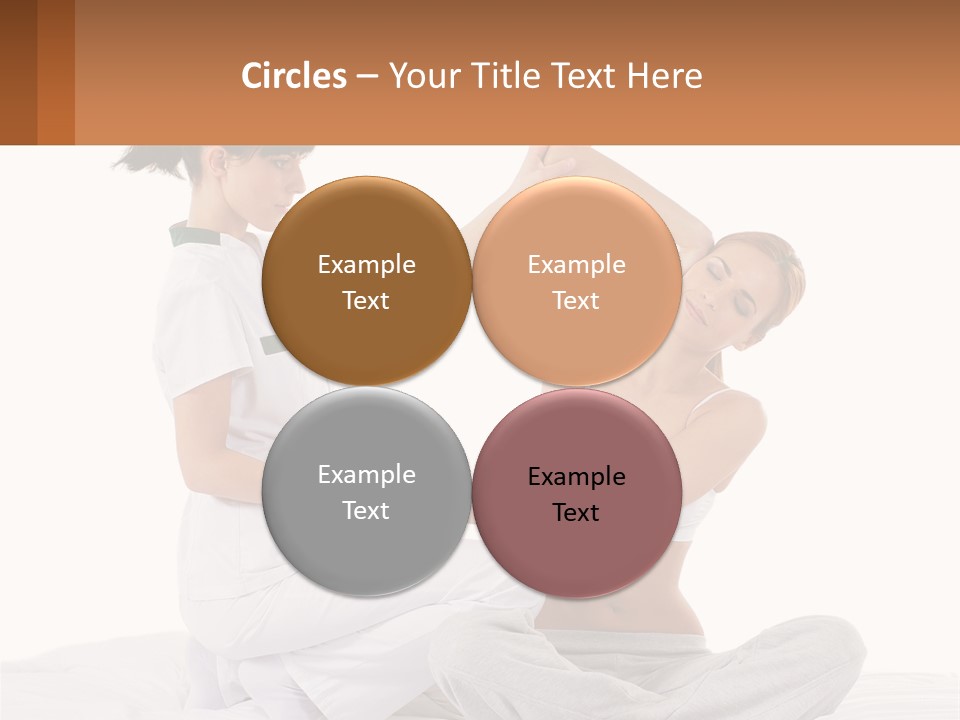 A Woman Doing Yoga With Another Woman In The Background PowerPoint Template