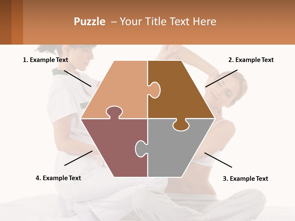 A Woman Doing Yoga With Another Woman In The Background PowerPoint Template