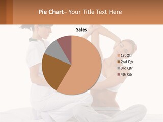 A Woman Doing Yoga With Another Woman In The Background PowerPoint Template