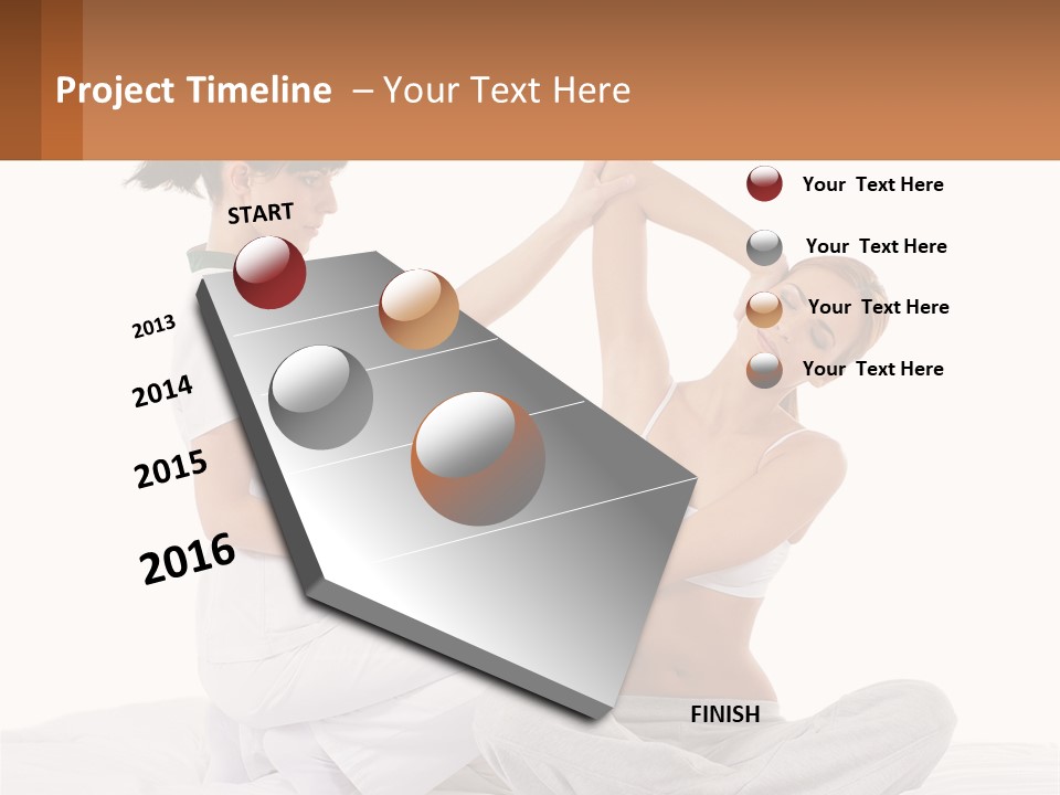 A Woman Doing Yoga With Another Woman In The Background PowerPoint Template