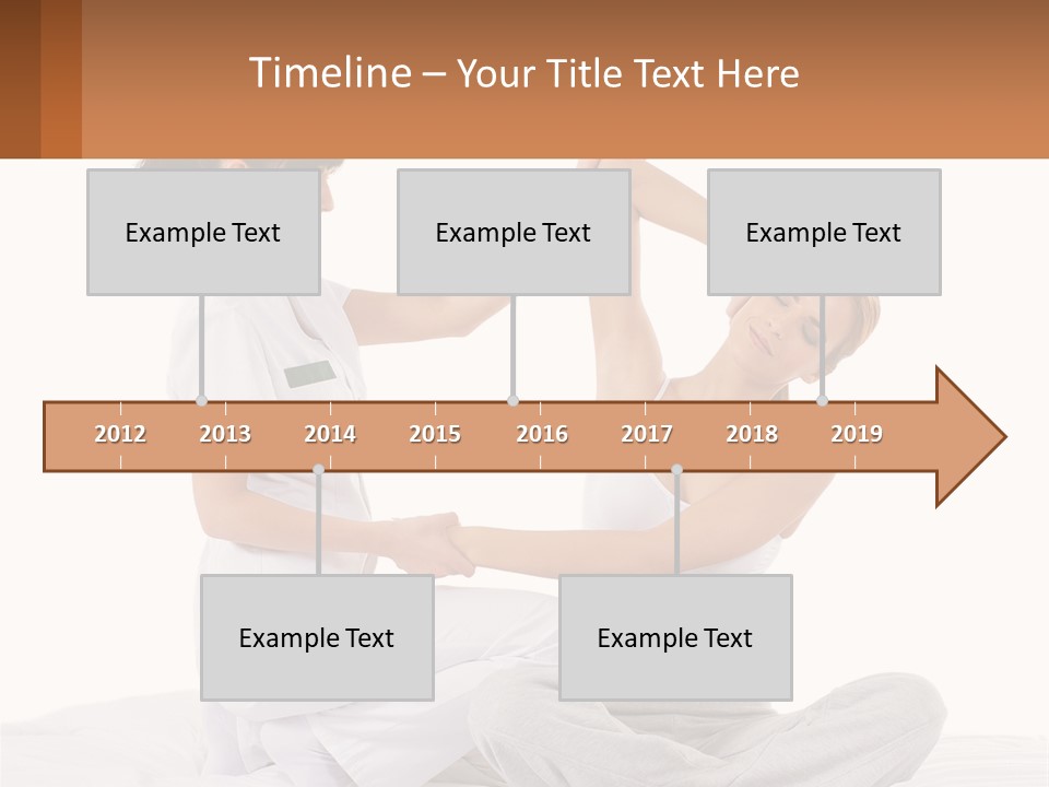 A Woman Doing Yoga With Another Woman In The Background PowerPoint Template