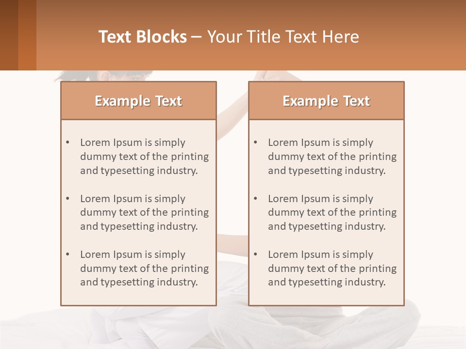 A Woman Doing Yoga With Another Woman In The Background PowerPoint Template