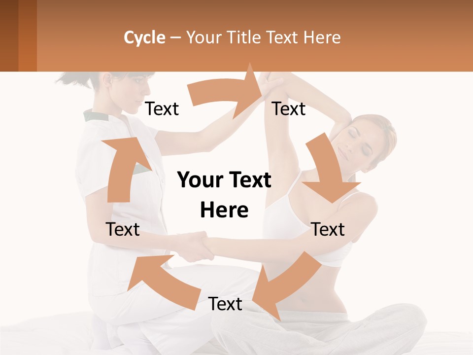 A Woman Doing Yoga With Another Woman In The Background PowerPoint Template