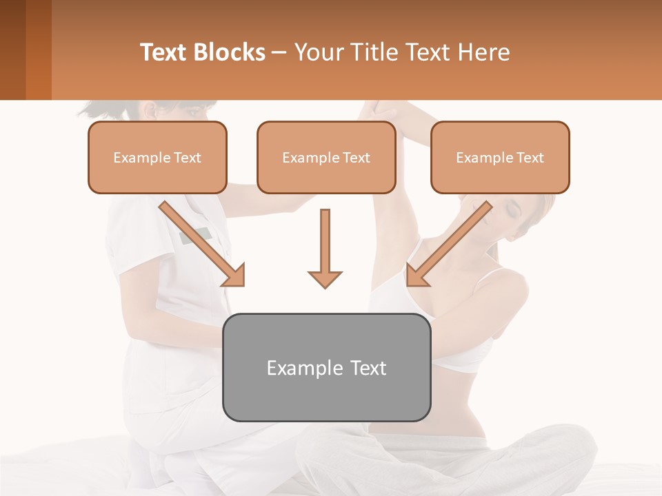 A Woman Doing Yoga With Another Woman In The Background PowerPoint Template