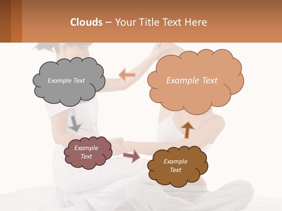 A Woman Doing Yoga With Another Woman In The Background PowerPoint Template