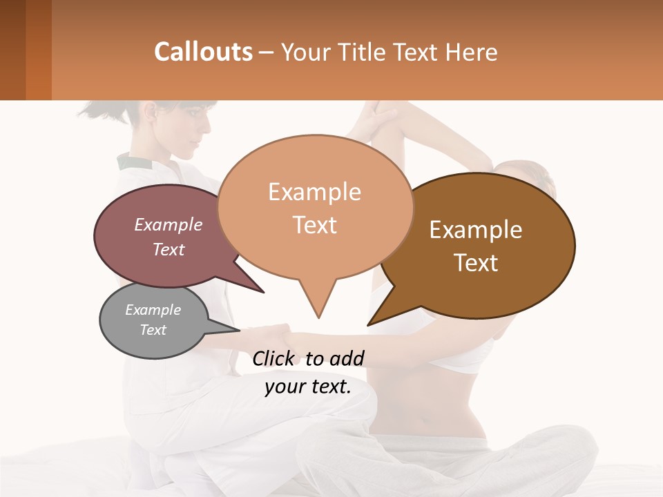 A Woman Doing Yoga With Another Woman In The Background PowerPoint Template