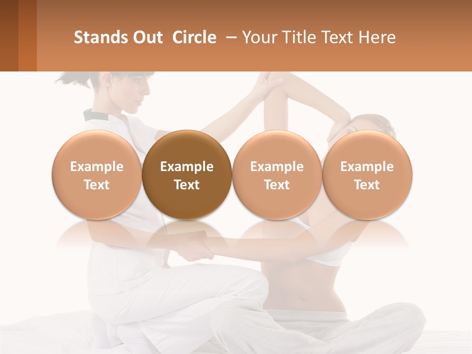 A Woman Doing Yoga With Another Woman In The Background PowerPoint Template