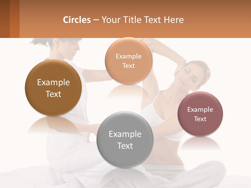 A Woman Doing Yoga With Another Woman In The Background PowerPoint Template