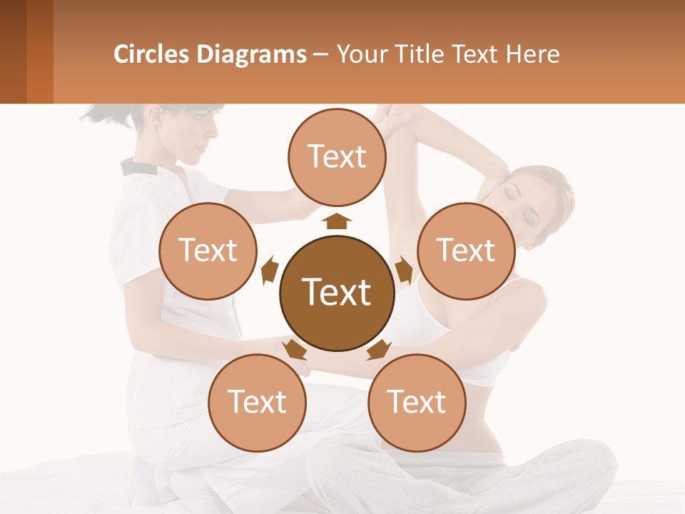 A Woman Doing Yoga With Another Woman In The Background PowerPoint Template