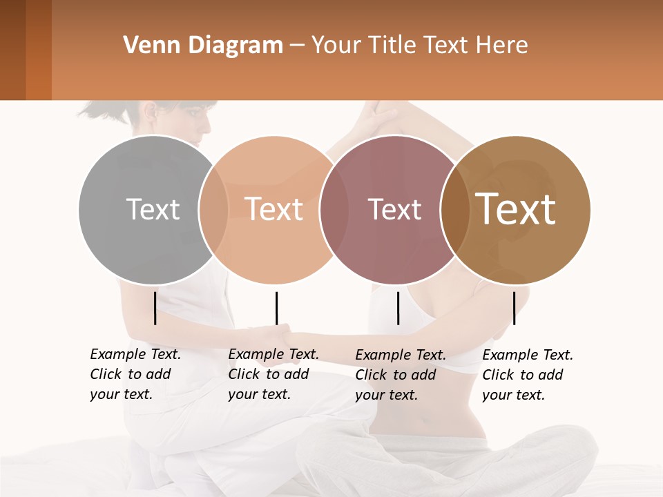 A Woman Doing Yoga With Another Woman In The Background PowerPoint Template