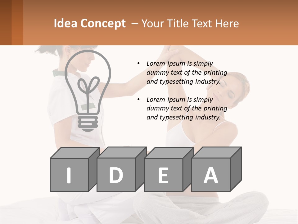 A Woman Doing Yoga With Another Woman In The Background PowerPoint Template