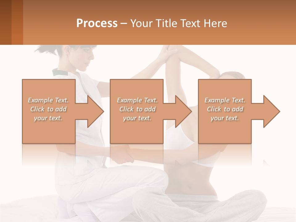 A Woman Doing Yoga With Another Woman In The Background PowerPoint Template