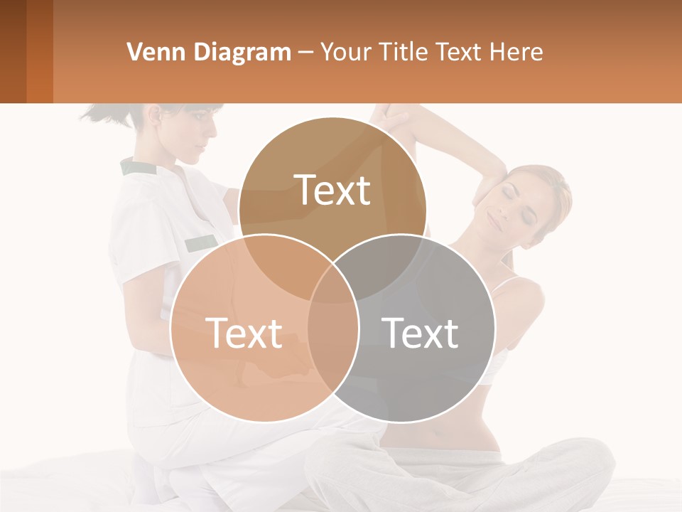 A Woman Doing Yoga With Another Woman In The Background PowerPoint Template