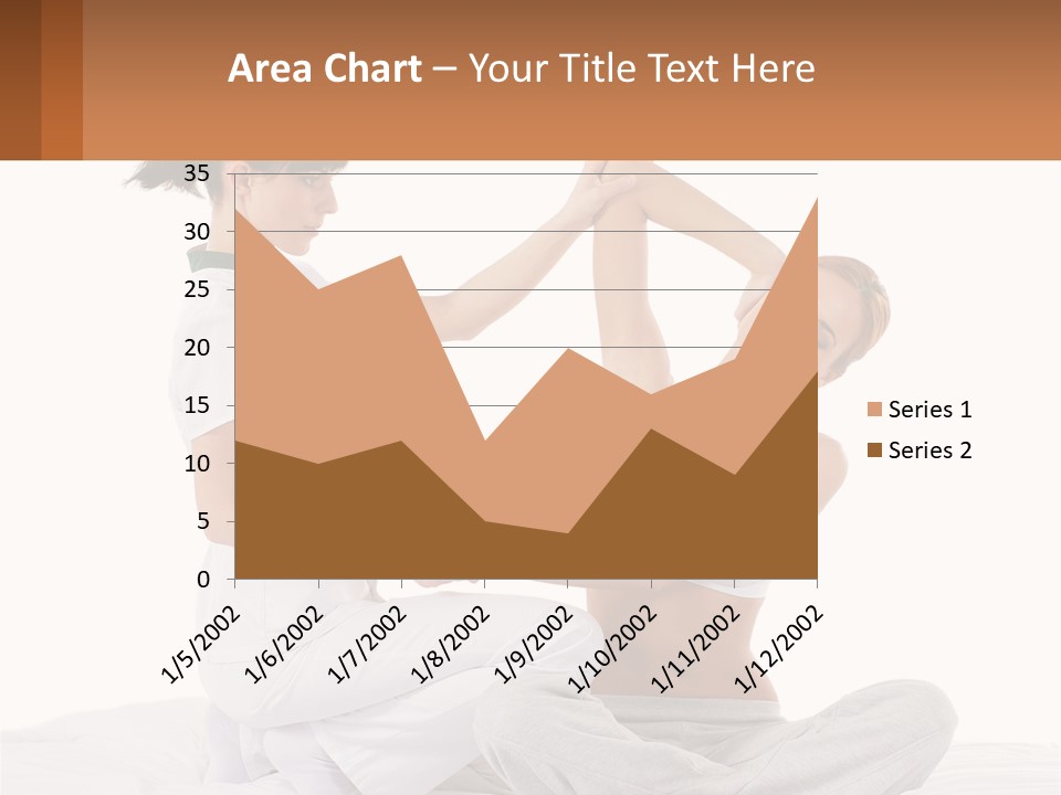 A Woman Doing Yoga With Another Woman In The Background PowerPoint Template
