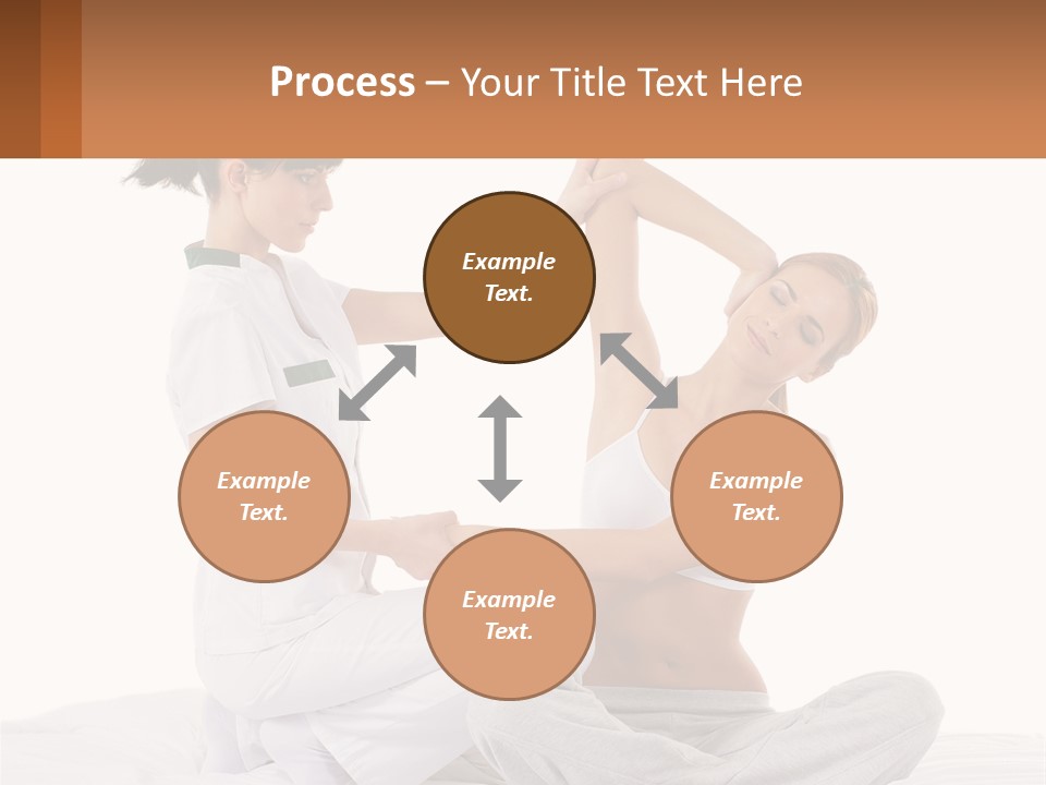 A Woman Doing Yoga With Another Woman In The Background PowerPoint Template