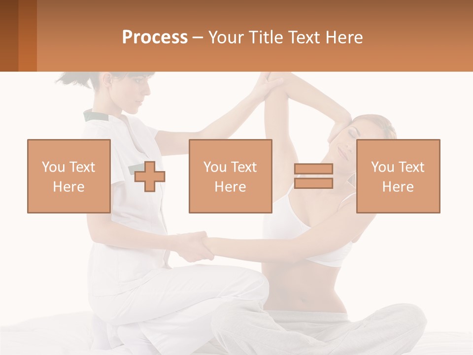 A Woman Doing Yoga With Another Woman In The Background PowerPoint Template