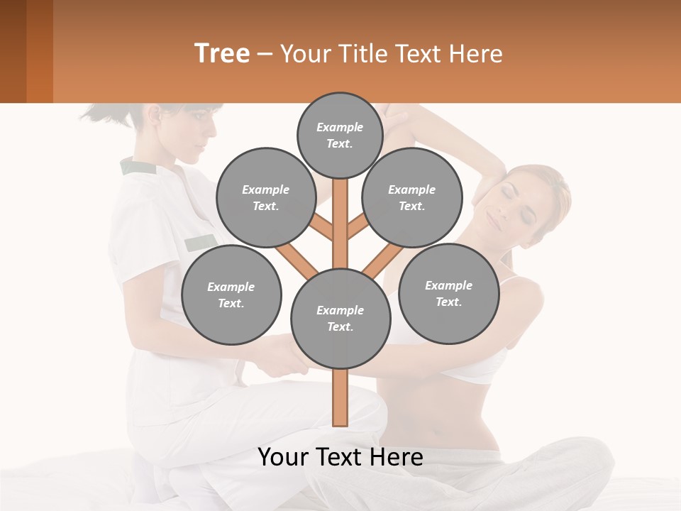 A Woman Doing Yoga With Another Woman In The Background PowerPoint Template