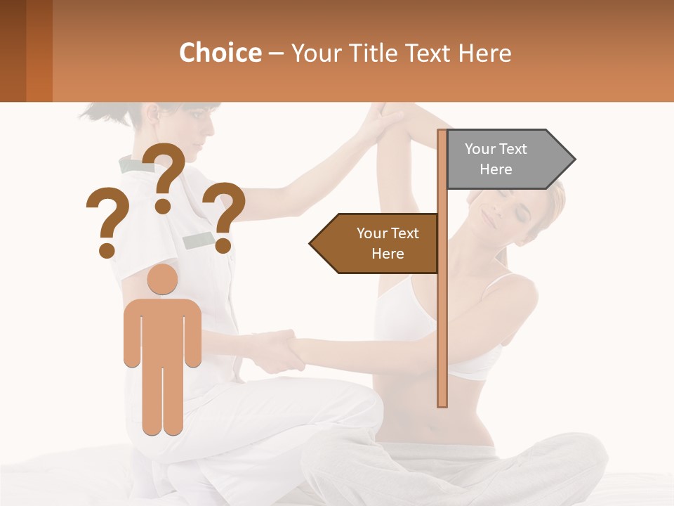 A Woman Doing Yoga With Another Woman In The Background PowerPoint Template