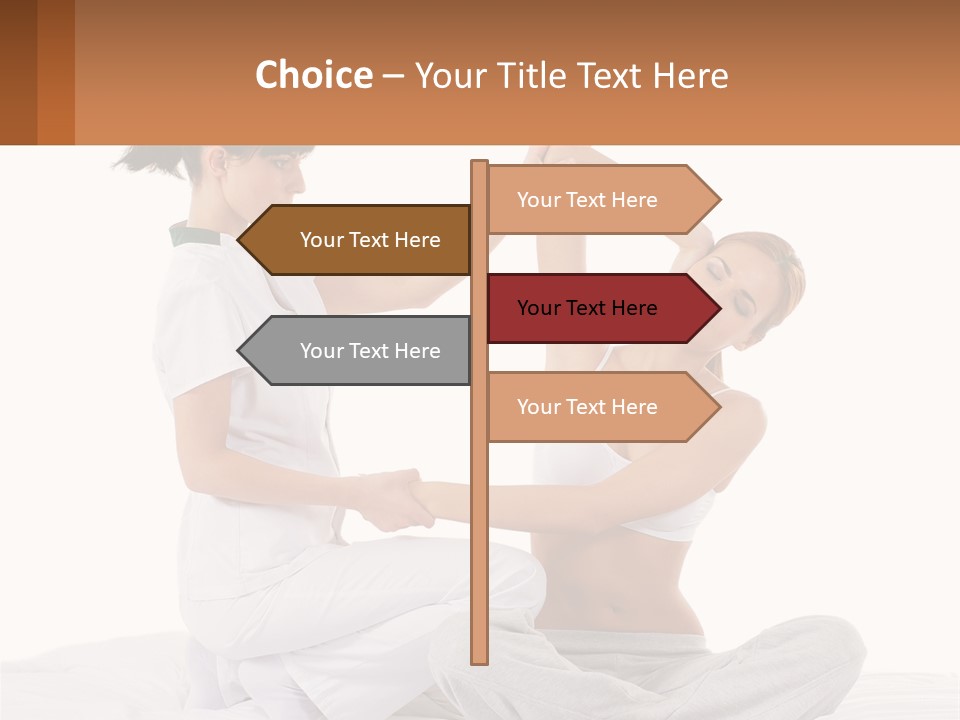 A Woman Doing Yoga With Another Woman In The Background PowerPoint Template