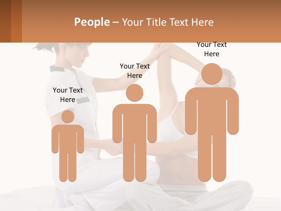 A Woman Doing Yoga With Another Woman In The Background PowerPoint Template