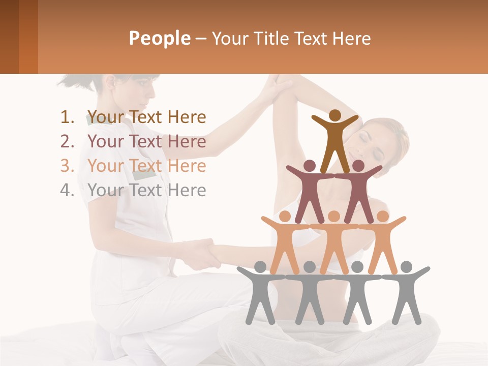 A Woman Doing Yoga With Another Woman In The Background PowerPoint Template