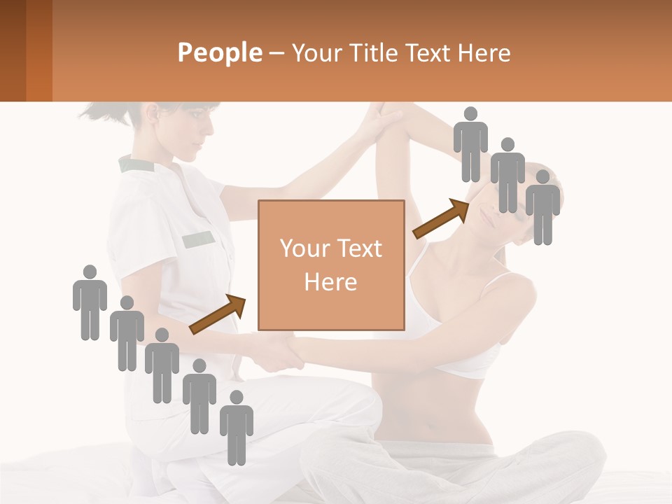 A Woman Doing Yoga With Another Woman In The Background PowerPoint Template